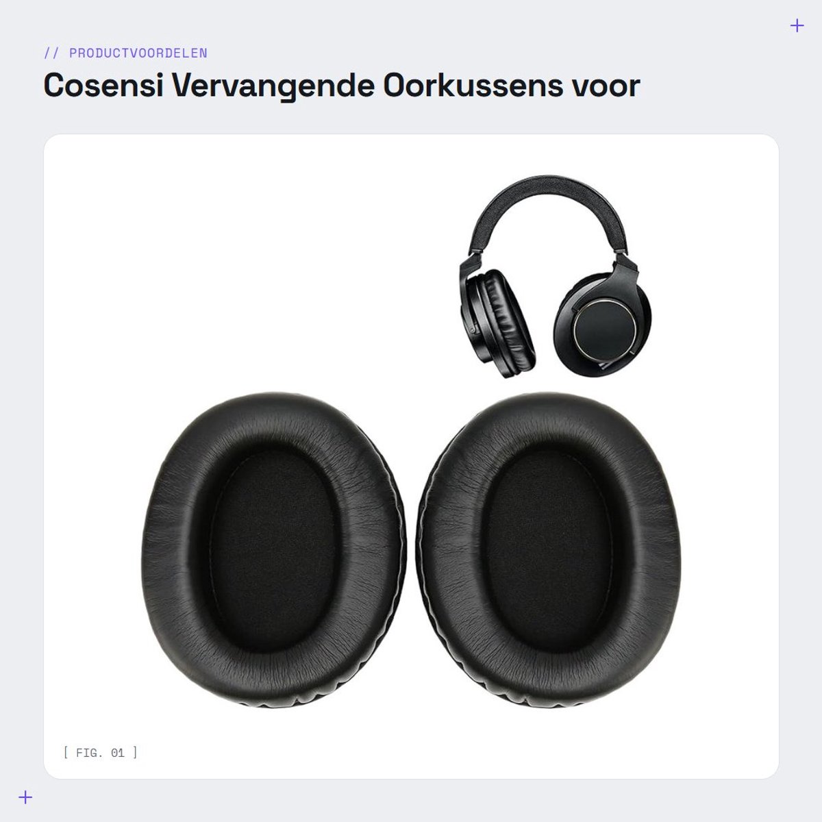 Dailygoods- Oorkussens Vervangend voor SRH840/SRH440/SRH940 - Hoofdtelefoonoorkussens - Kunstleer/Schuimkatoen - Zacht/Comfortabel - Slijtvast/Ademend - Verbeterde Bas - Hoofdtelefoon Oorkussens