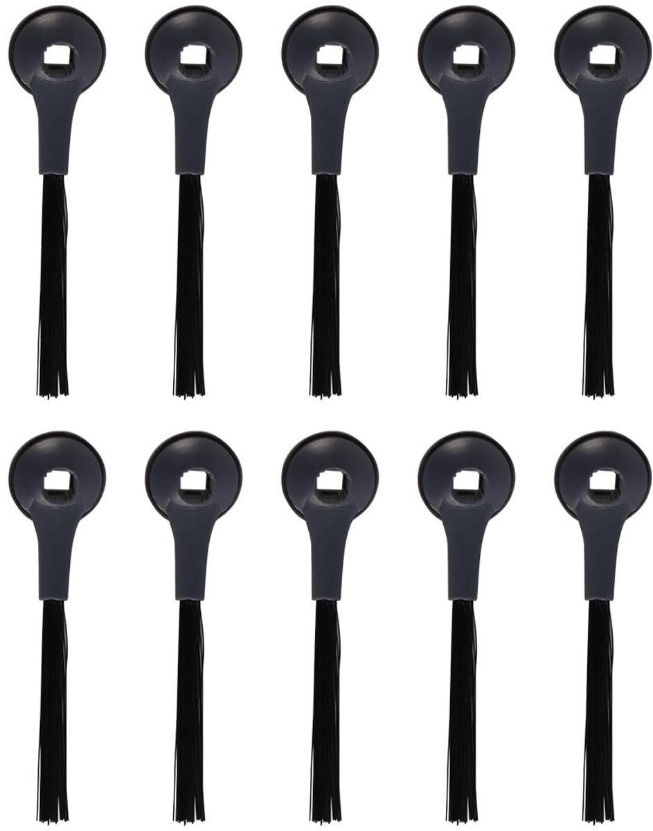 Dailygoods- Zijborstels Set van 10 - Vervangende Onderdelen - Compatibel met RV2500SEU/RV2600WSEU - Rotonde Borstels - Schoonmaakaccessoires - Lichtgewicht 2 g/piece - Robotstofzuiger Borstels
