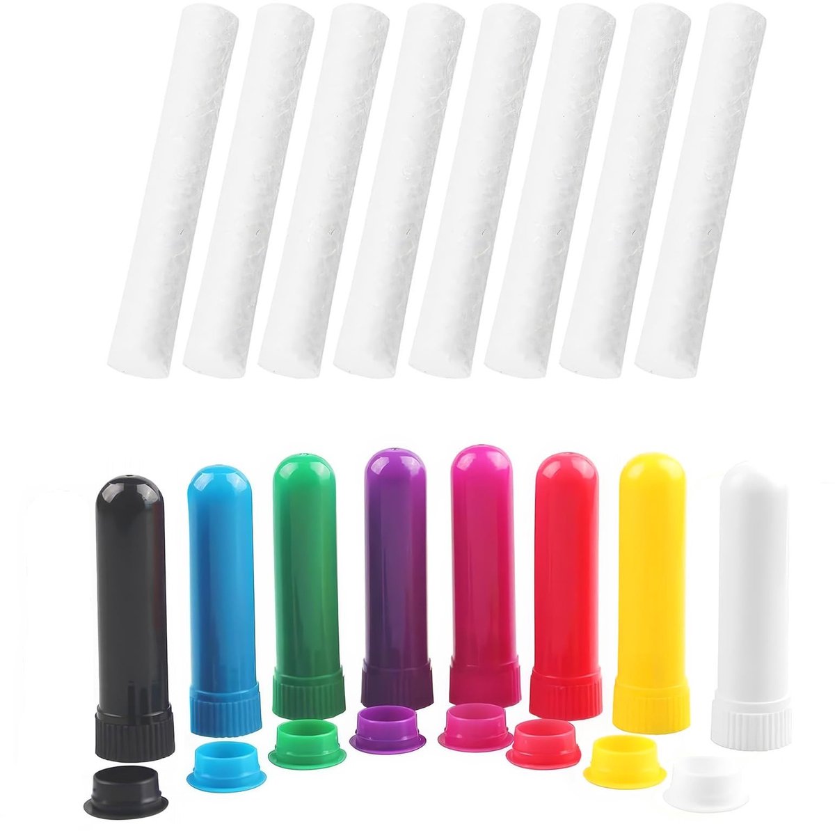 Dailygoods- Aromatherapie Neusinhalator - 8 Stuks Etherische Oliën - Compact/Draagbaar - Hoogwaardig PP-Materiaal - Eenvoudig te Gebruiken - Veilig en Betrouwbaar - Inhalator