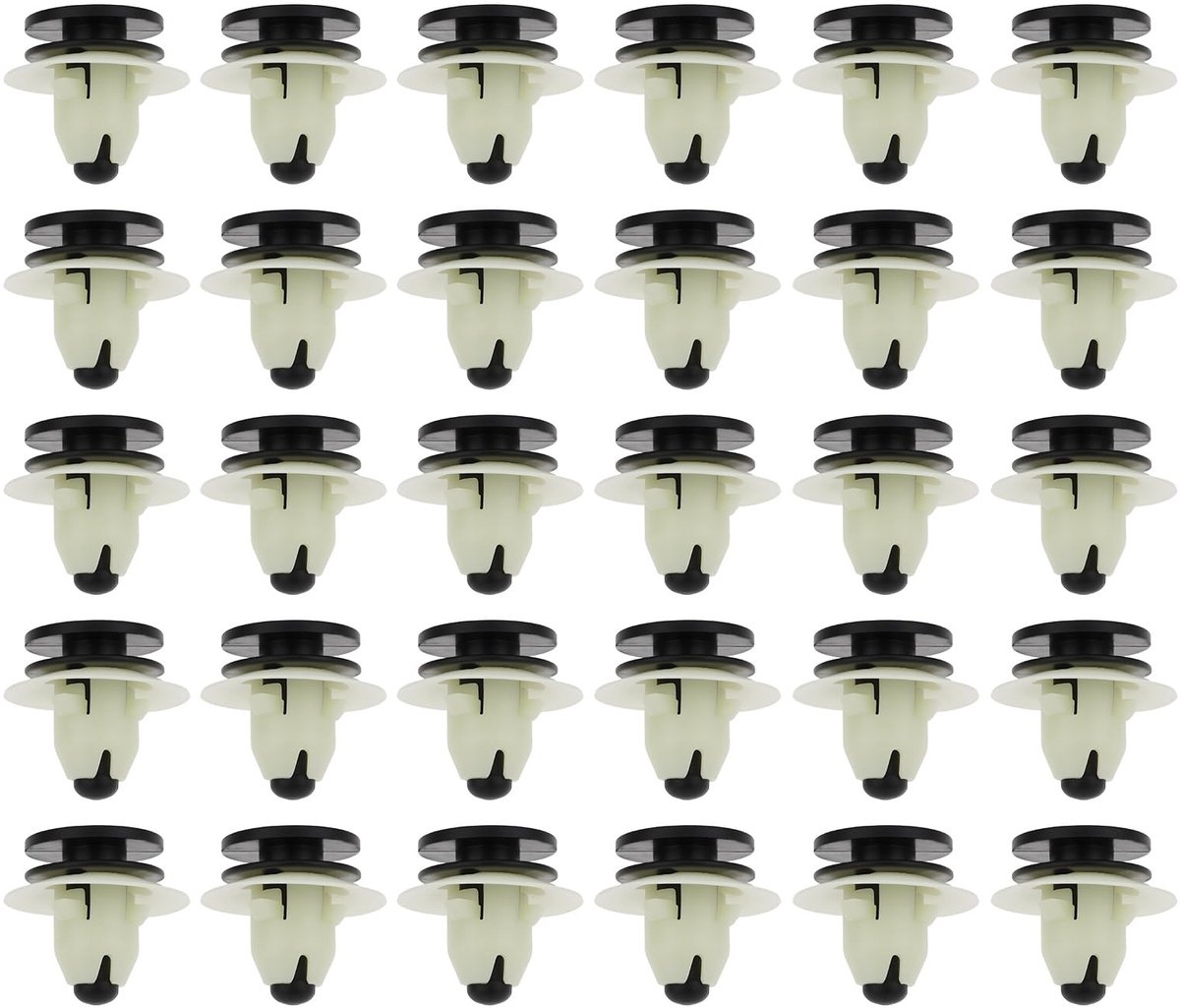 Dailygoods- Trim Clips 30 Stuks - Bevestigingsclips Auto - Vervanging 30624192 - Zwart Kunststof - Afmetingen 17,3 x 15 mm - Compatibel met Volvo S60/V60