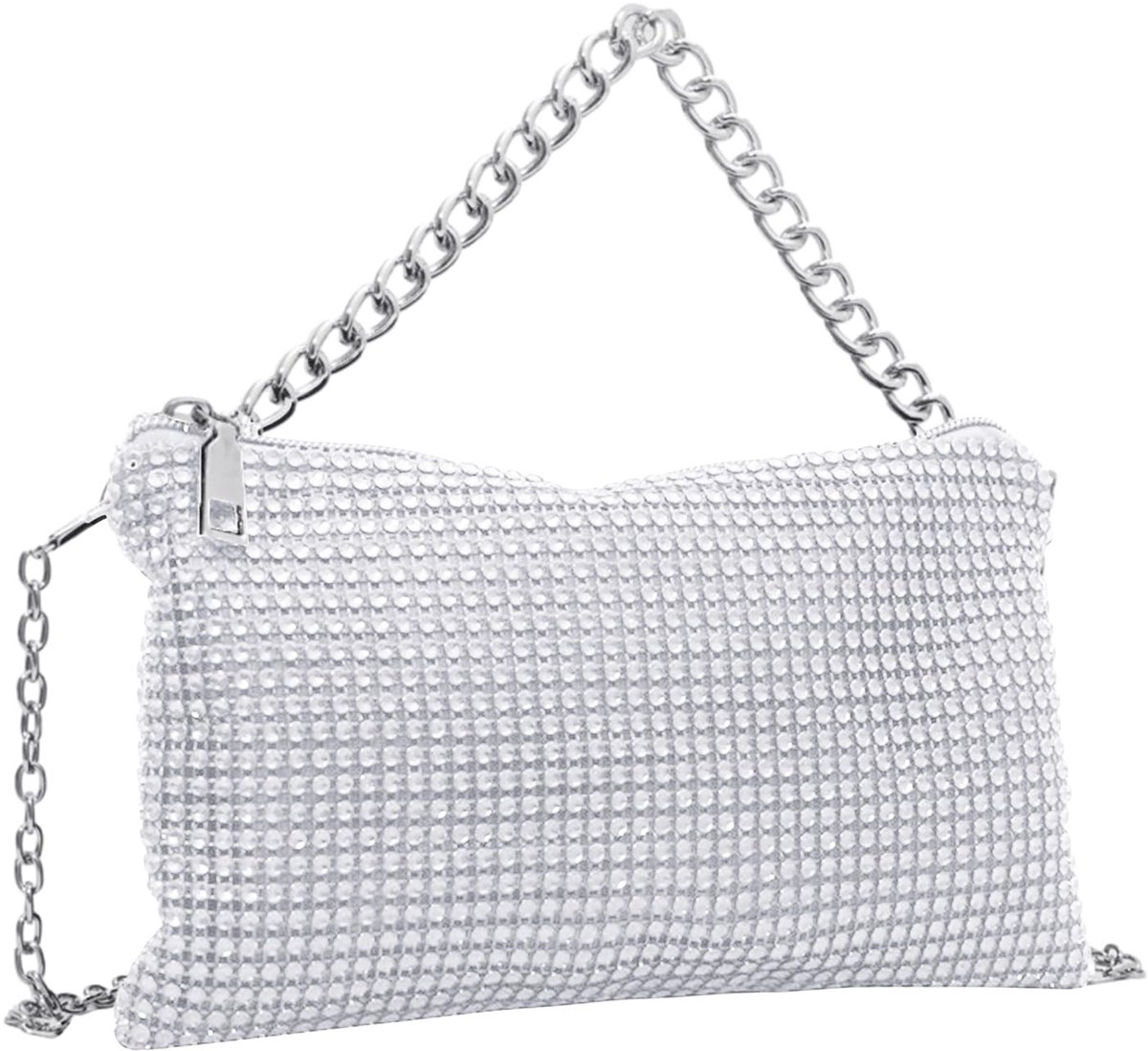 Dailygoods- Clutch - Avondtasje - Handtas Dames - Handtas met Ketting - PU Materiaal - Lichtgewicht 23x13x2 cm