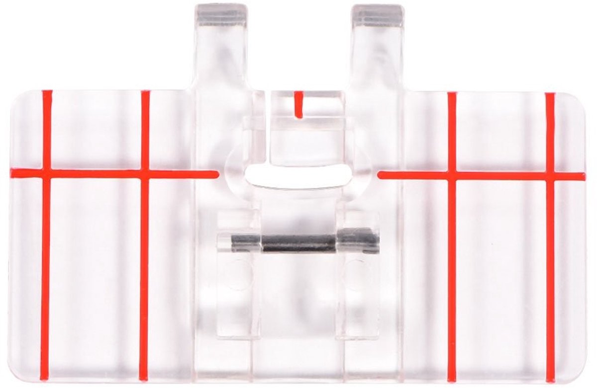 Dailygoods- Naaimachine Voet Parallelle Steek - Naaimachine Voetjes Universeel - Plastic - 45 x 30 mm - 100% Nieuw - Antislip Geleidepunten - Persvoet