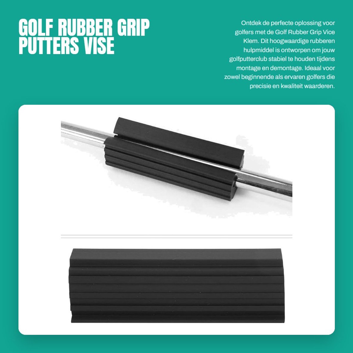 Dailygoods- Vice Klem Hoogwaardig Rubber - Golfclub Bankschroef - Putters Vise Klem - 8,8 cm - Schokbestendig - Antislip - Lichtgewicht - Golfklem