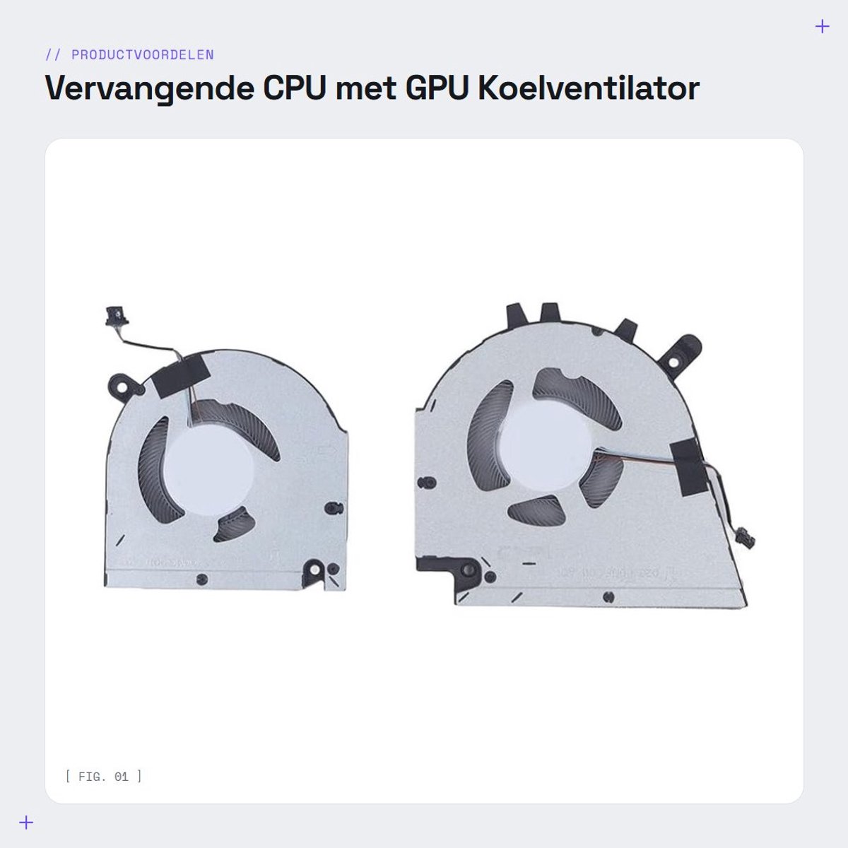 Dailygoods - Vervangende CPU met GPU Koelventilator voor DELL Inspiron Vostro 15 7510 / 16 7610