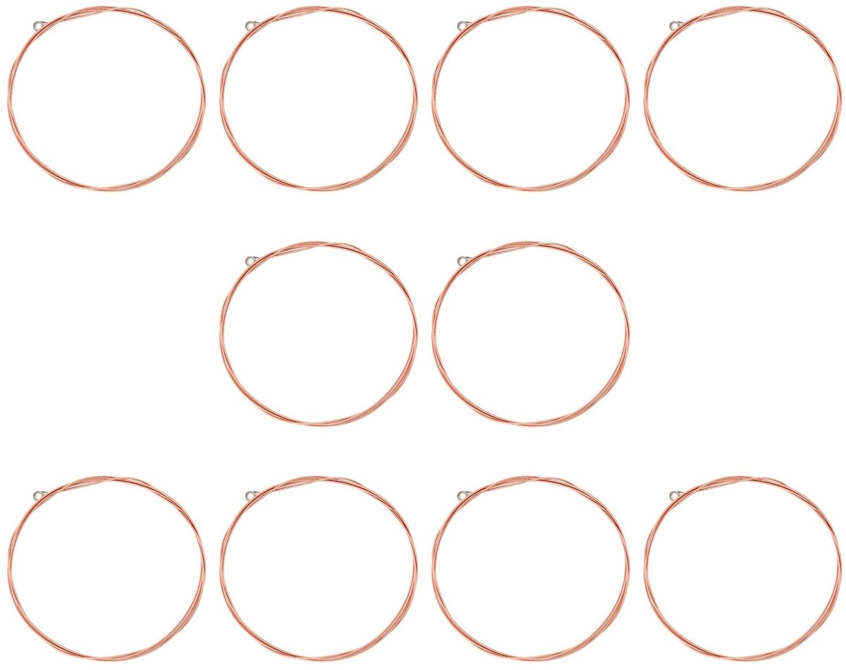 Dailygoods- Gitaarsnaar D-4e 90 cm - 10 stuks - Akoestische Gitaarsnaar - Roestbestendige Koper - Duurzaam - Antiroestcoating - Gitaarstrings