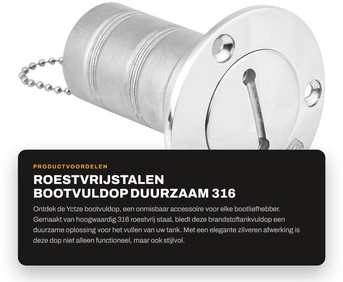 Dailygoods- Bootvuldop 316 Roestvrij Staal - Marine Tank Vuldop - Brandstoftank - Corrosiebestendig - Sleutel inbegrepen - Diameter 38/50 mm - Tankdop