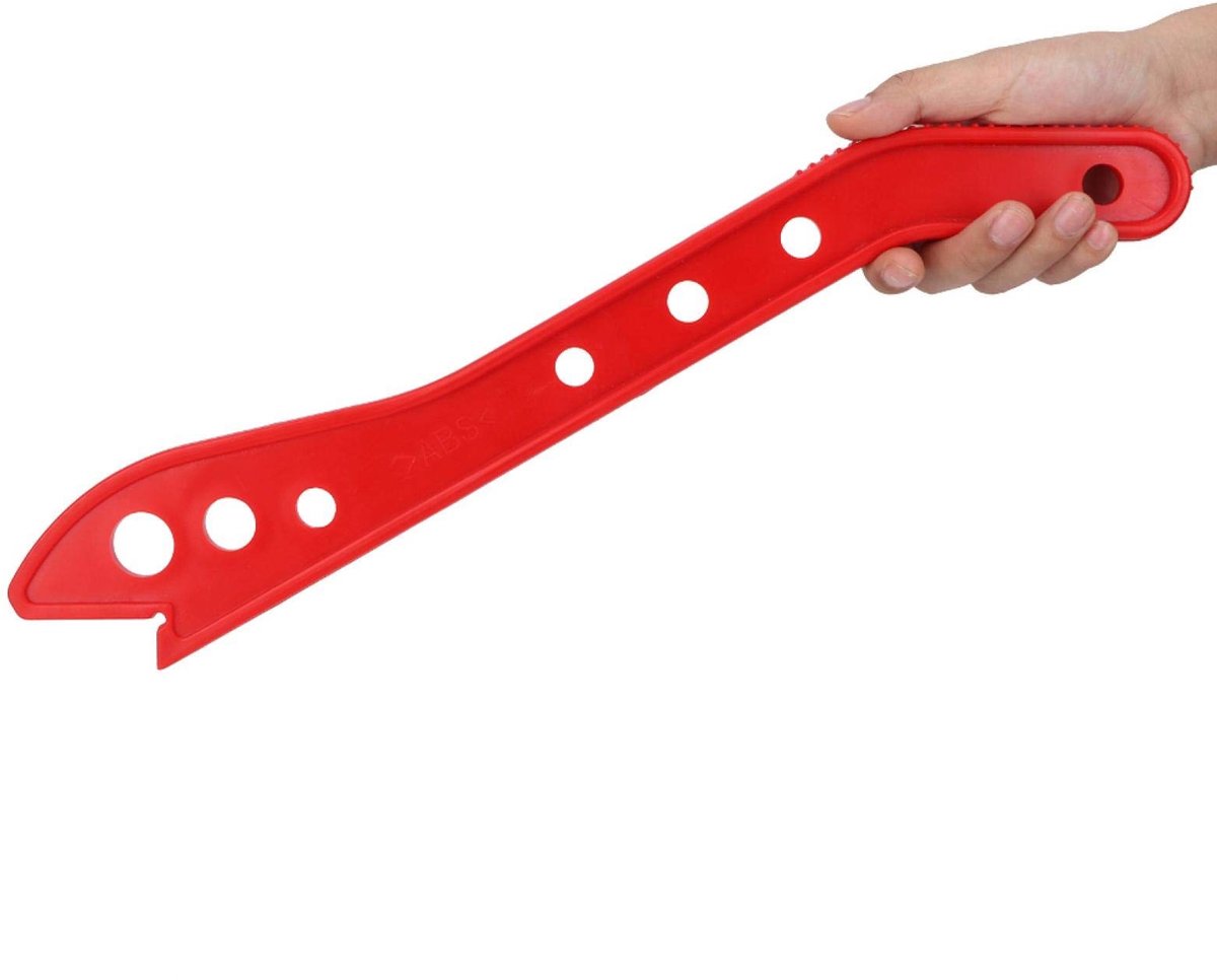 Dailygoods- Duwstok 16,5 inch - Ergonomisch Handvat - Veiligheid - Houtbewerking - Stevige ABS Constructie - Rood voor Zichtbaarheid - Zaagduwstok