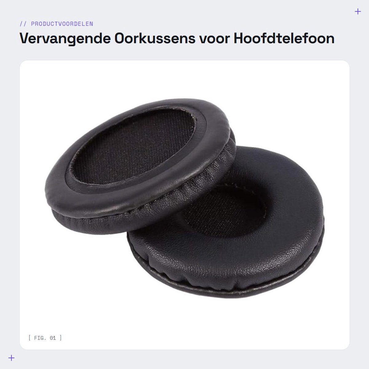 Dailygoods - Vervangende Oorkussens voor Hoofdtelefoon - Zacht PU Leer - Comfortabel en Duurzaam - Zwart - Geschikt voor K450-K430-K420-K480