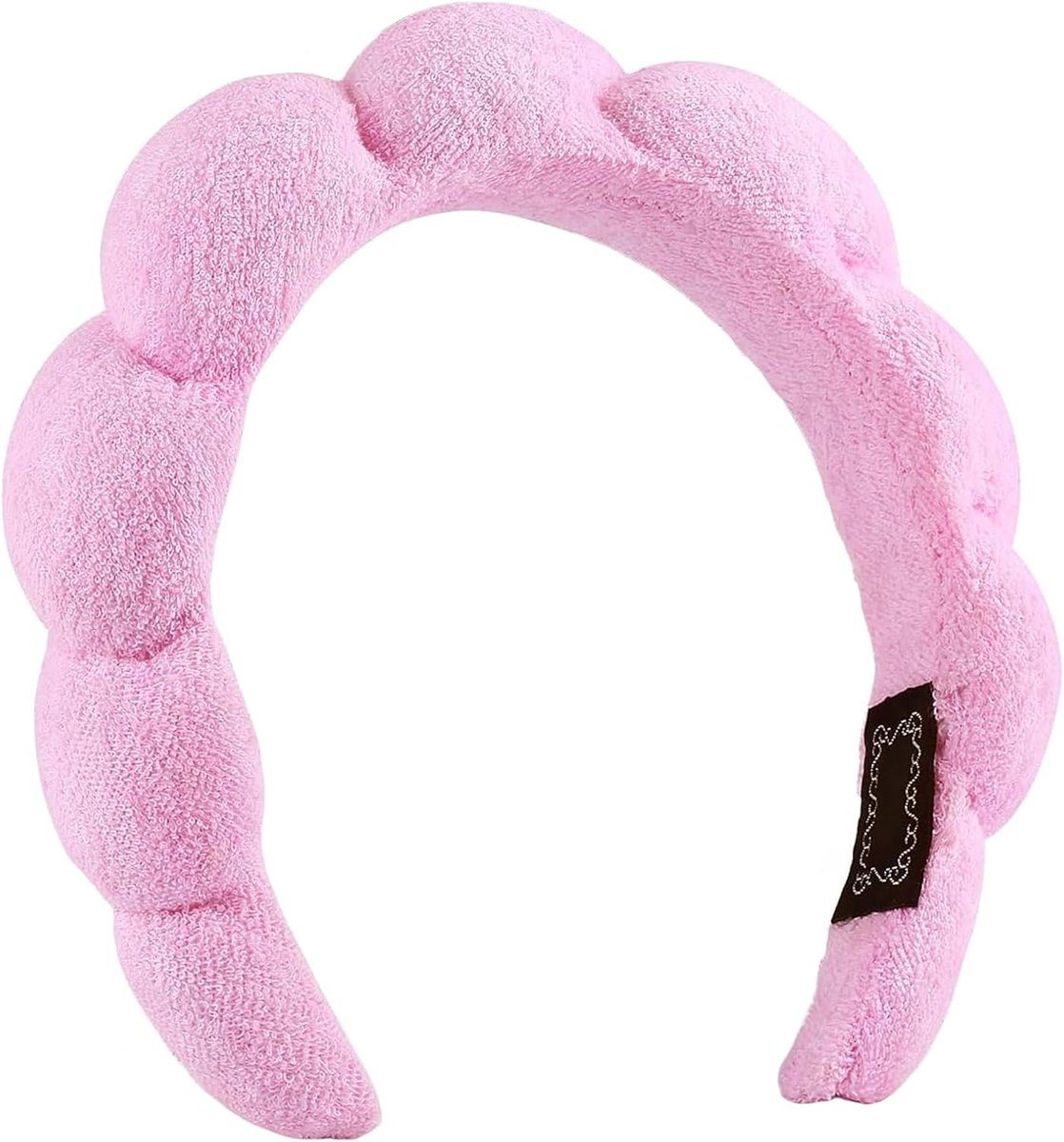 Spa Set - Hoofdband Polsband - Gezicht Reinigen - Zacht Sponge Design - 18 x 17 cm - Roze