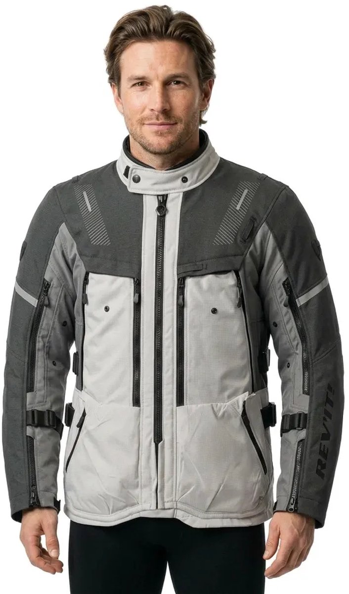 REV’IT! Sand 5 H2O Zilver Antraciet Motorjas - Maat XL - Jas – foto 5