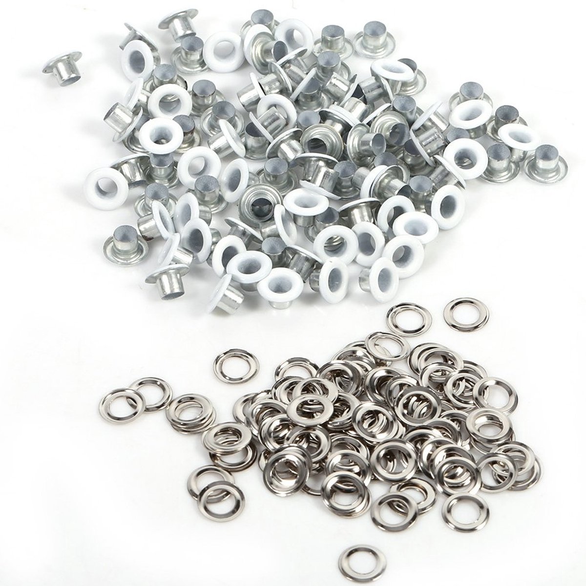 Dailygoods- Metalen Oogjes 4 Mm - 100 Paar - Hoogwaardig Metaal - Duurzaam - Scrapbooking - Knutselen - Delicaat Ontwerp