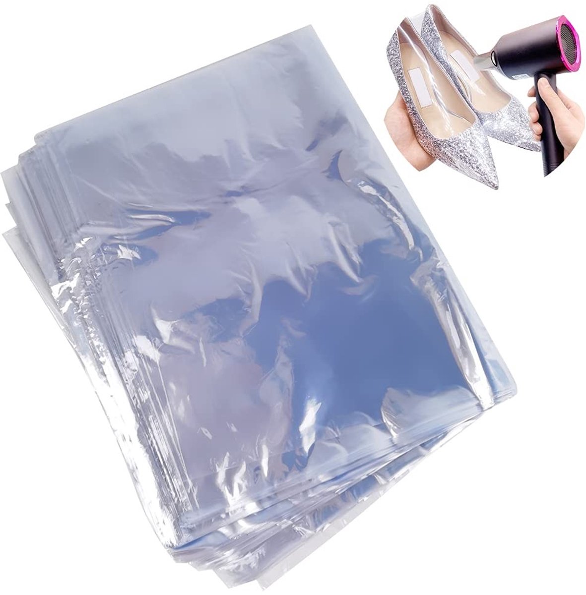 Dailygoods - Krimpbare Verpakkingszakken - Thermoretrekbare Zakken - Transparant 100 - Geschenkverpakking - Hoge kwaliteit - Ideaal voor bescherming