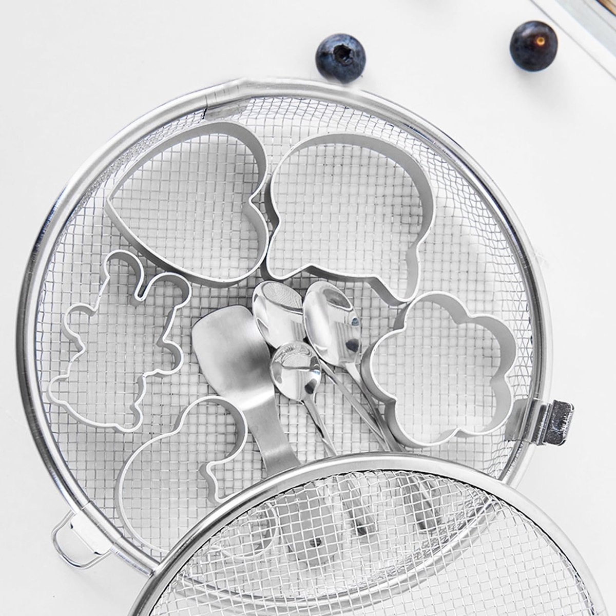 Dailygoods- Vaatwasmand Robuuste Constructie - Afdruipmand - Vaatwasmandje - Bestekhouder - Geschikt voor Kleine Onderdelen - Roestvrij Staal - Afwasmand