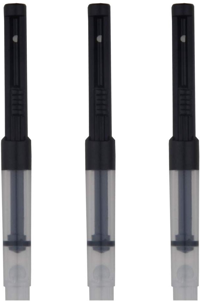 Dailygoods- Inktconverter 3 Stuks - Internationale Standaard - Kaliber 0,34 cm/0,26 cm - Precieze Inktstroom - Navulbare Patronen - Eenvoudig Vulmechanisme - Vulpenconverter