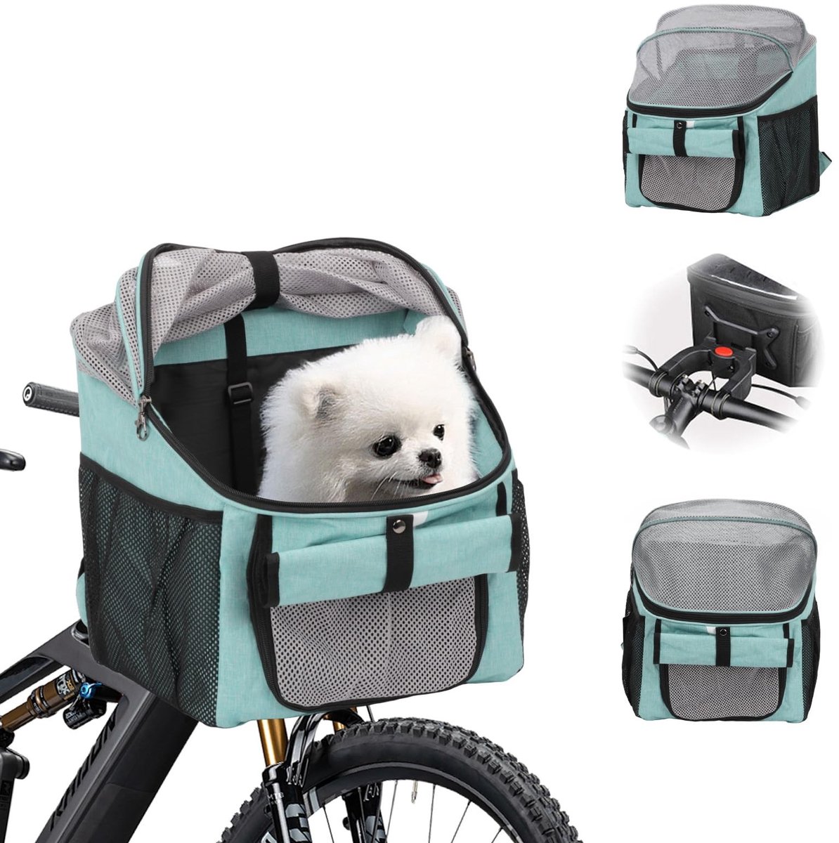 Dailygoods- Fietstas Geschikt voor E-bikes - Inklapbare Fietsmand - Oxford-Stof - Huisdieren - 37x27x40 cm - Antislip Bevestiging - Huisdierfietsmand