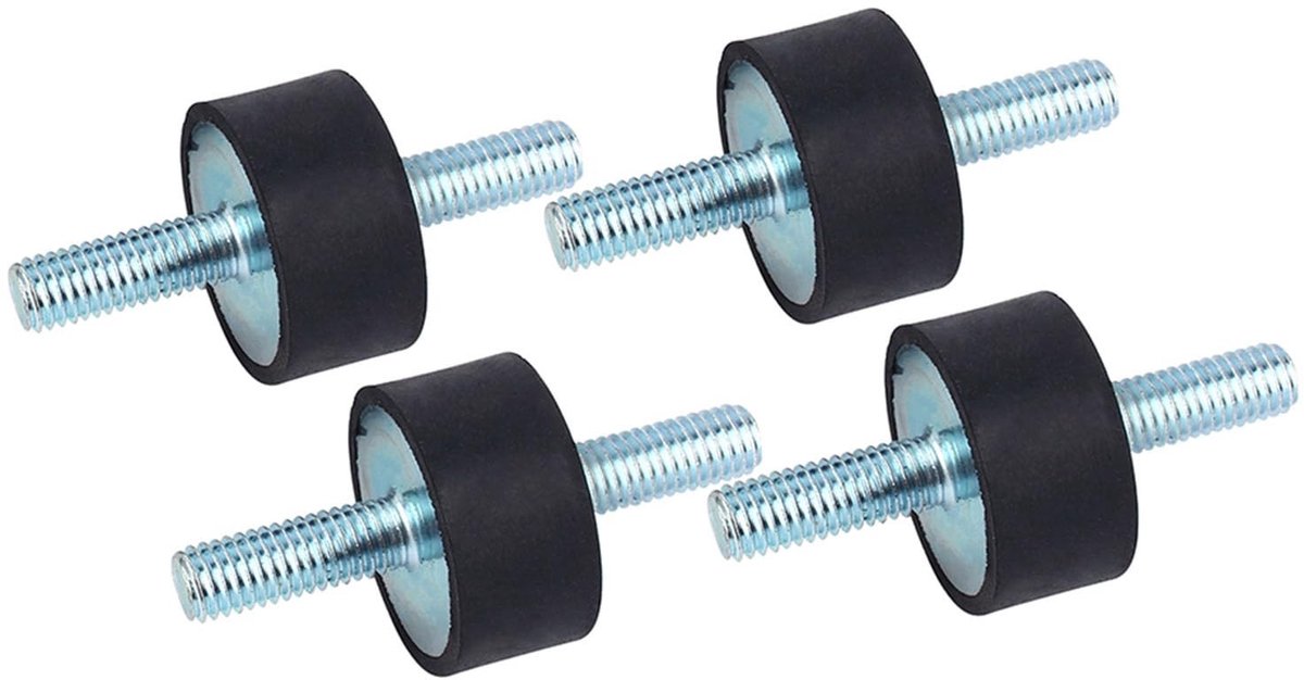 Dailygoods- Rubberen Buffer 4 Stuks - Trillingsdempers - Antivibratie Steunen - Schokdemper M8 - Geluidsdemping - Duurzaam Ontwerp 30*15 M8*23 - Trillingsdemper