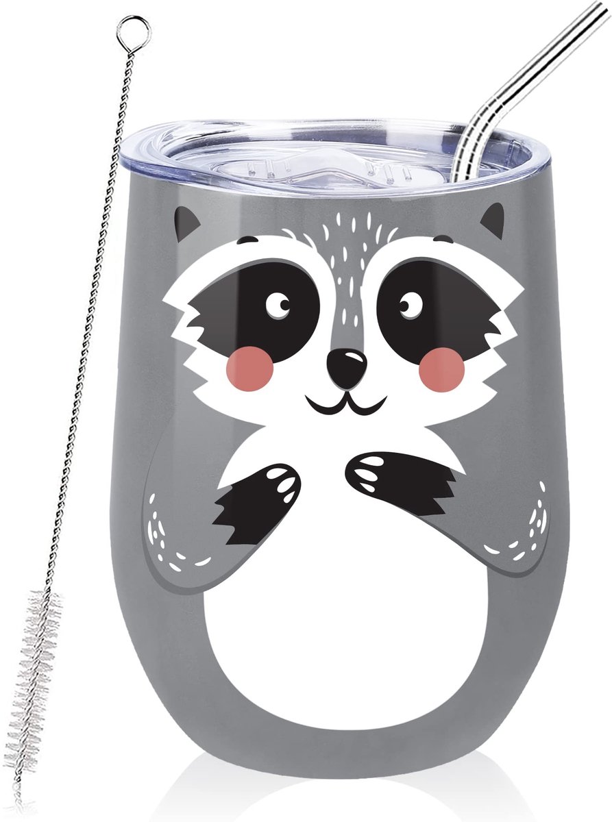 Dailygoods- Reismok Dubbelwandig - Roestvrijstalen Beker - Lekvrij - Draagbaar - Perfect Cadeau - Voor Binnen/Buiten Gebruik - Wijnbeker