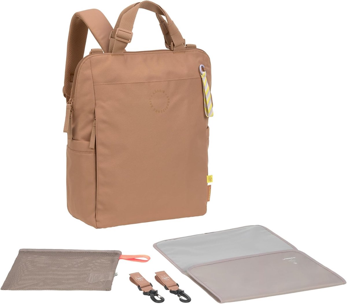 Luierrugzak - Baby tas - Baby verzorging - Inclusief aankleedkussen - 30 x 14 x 41 cm - Grijs
