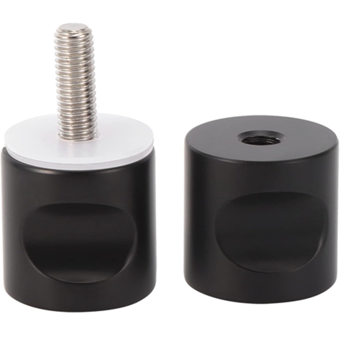 Dailygoods- Kastknop Zwart - Aluminium Deurkruk - Glazen Deur - Vervanging Dressoir - 2 Stuks - 6 x 2,9 cm