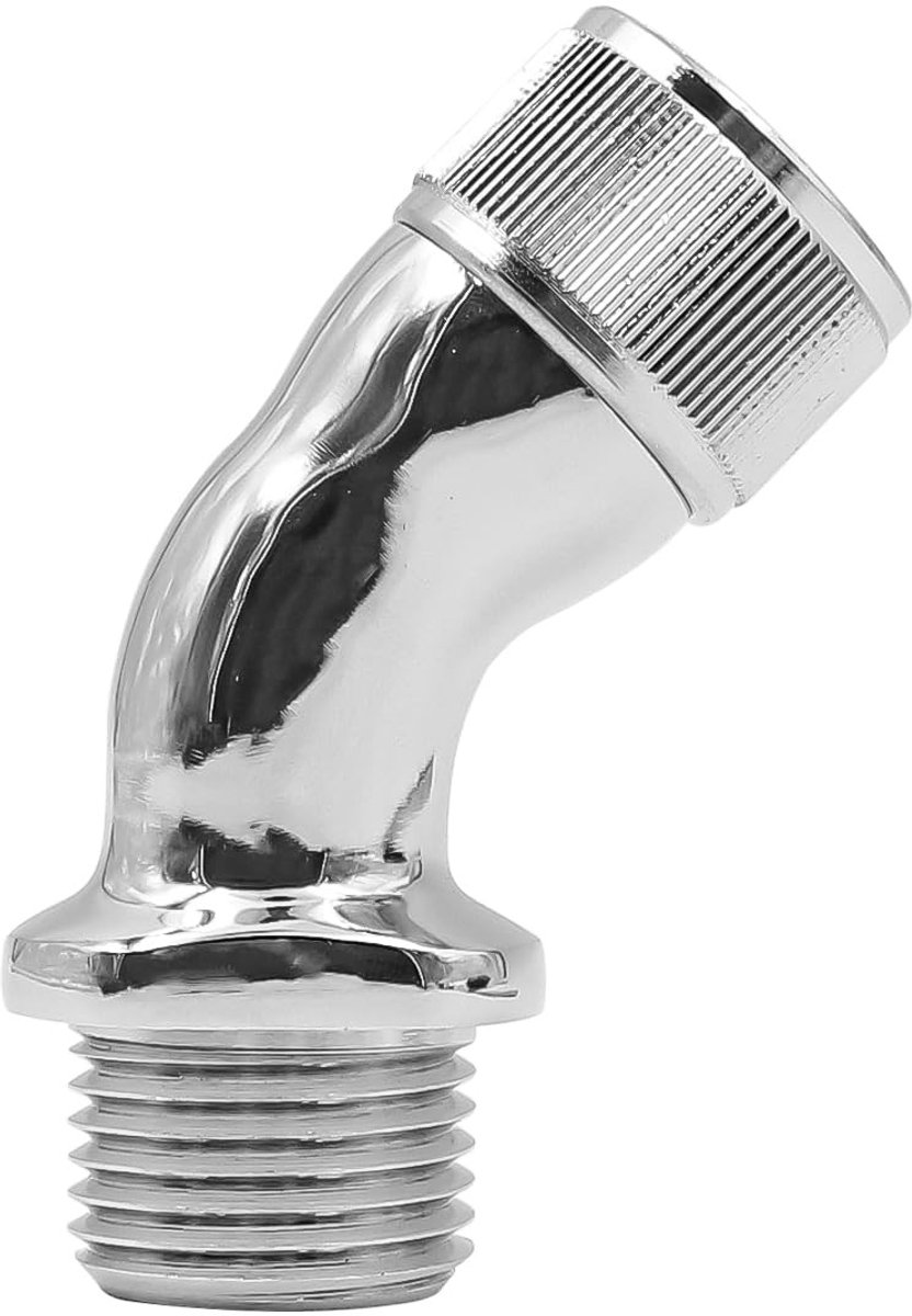 Dailygoods - Verchroomde G1/2" elleboogadapter - Douchekop extender - Verbeterde bruikbaarheid - Sliver - Compatibel met standaard douchesystemen - Ge...