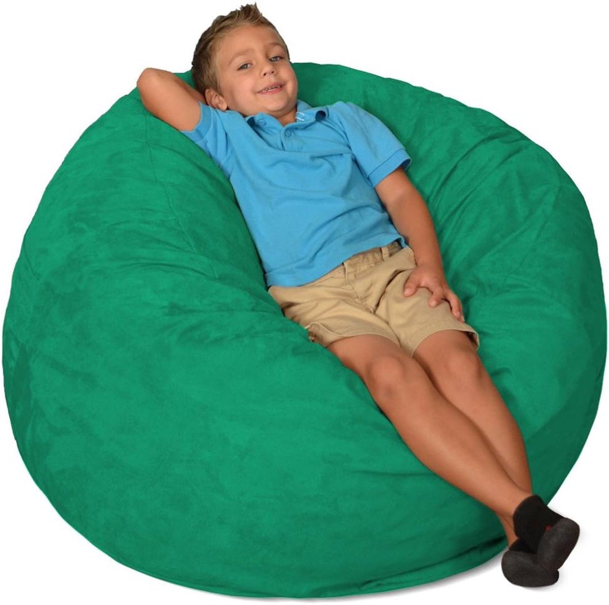 Zitzak Stoel - Zitkussen - Ontspanning Thuis - Geheugenschuim Vulling - 91 cm Breed - Koninklijk Blauw