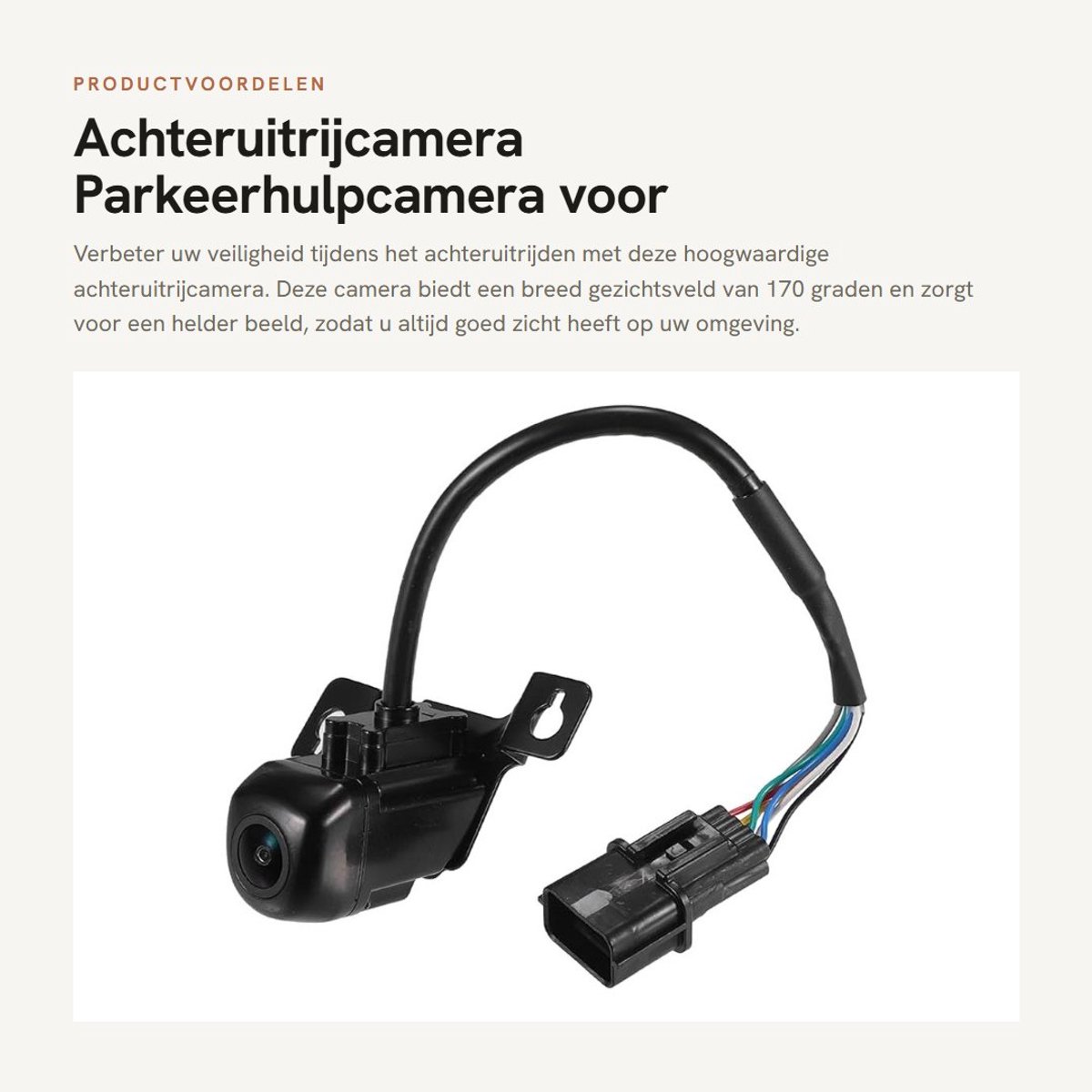 Dailygoods- Achteruitrijcamera 170 Graden Beeldhoek - Parkeerhulpcamera - Waterdicht - Eenvoudige Installatie - Duurzaam Materiaal - Betrouwbare Prestaties