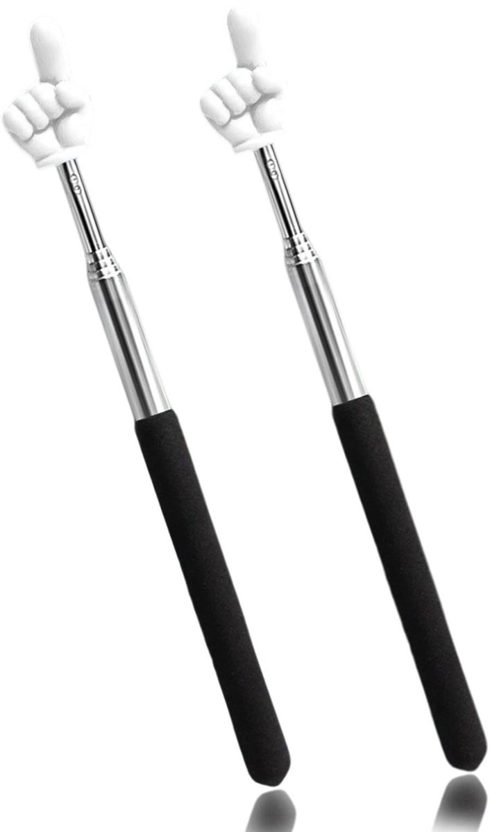 Dailygoods- Telescopische Wijzers 2 Stuks - Duurzaam - Robuust - Flexibel - Onderwijs - Praktische Afmetingen 21-68 cm - Wijzer
