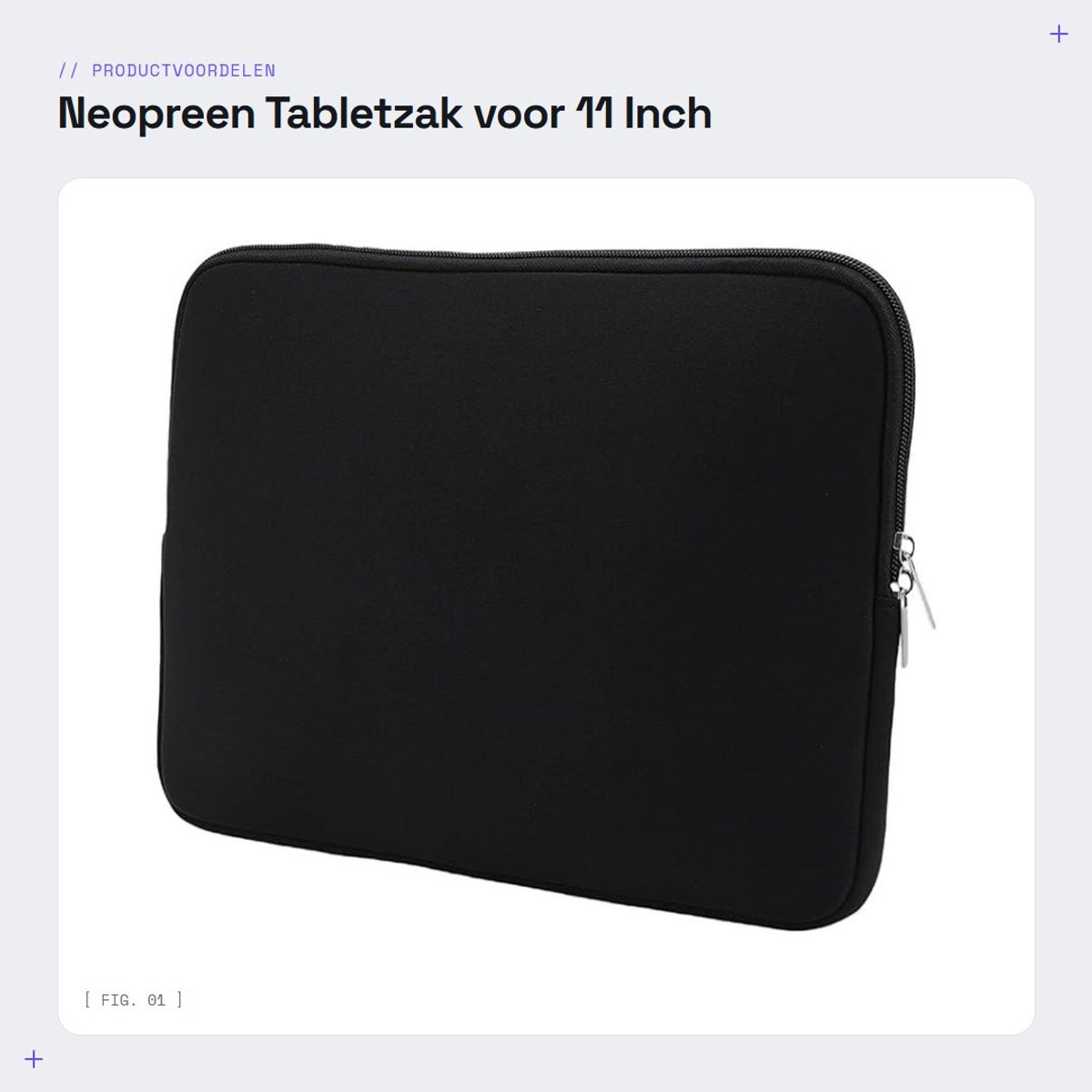 Dailygoods- Schuimtabletzak Premium Bescherming - Neopreen - Lichtgewicht - Compact - Veelzijdig Gebruik - Ontwerp voor Reizen - 11 Inch - Tablettas