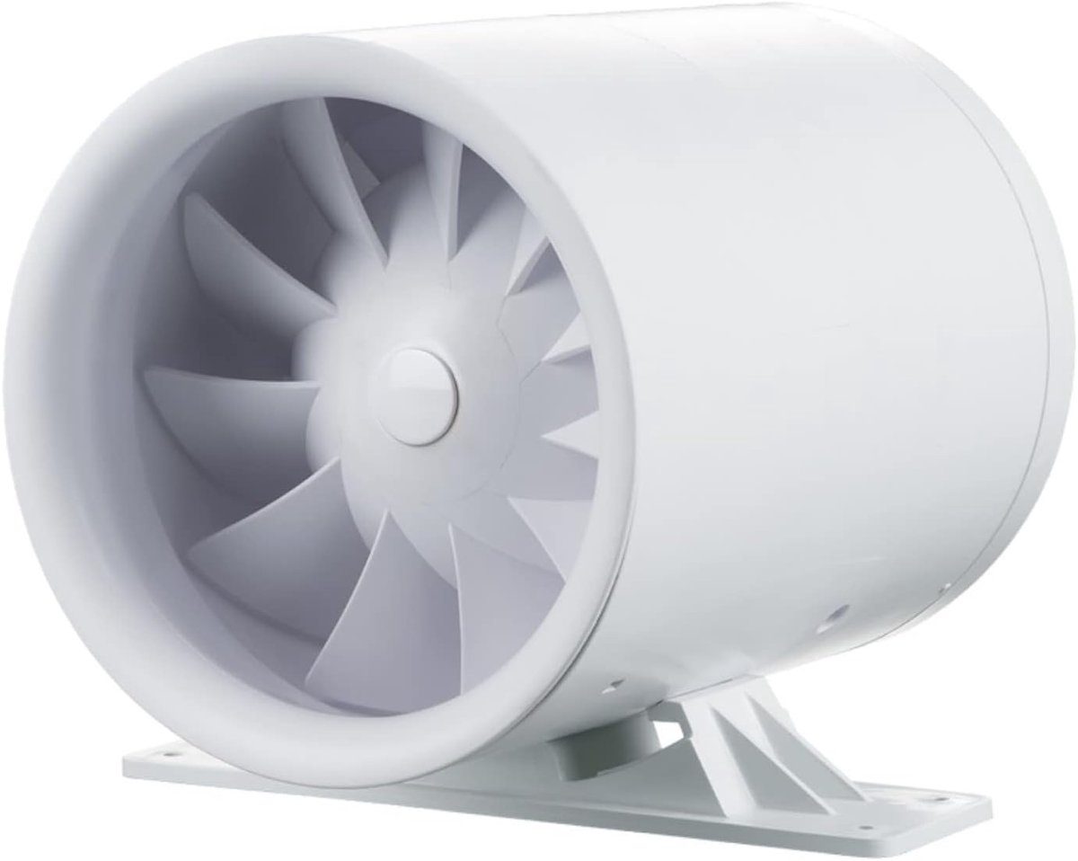 Badkamerventilator - Afzuigventilator - Vochtige Ruimte - Stille Werking - Ø 100 mm - Wit