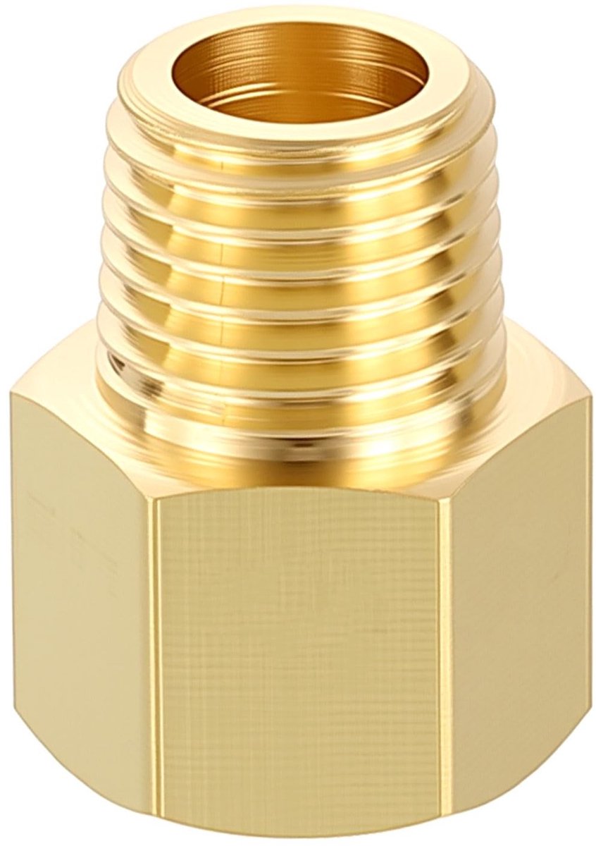 Dailygoods - 1/4" Vrouwelijk naar Mannelijk Adapter Messing Constructie