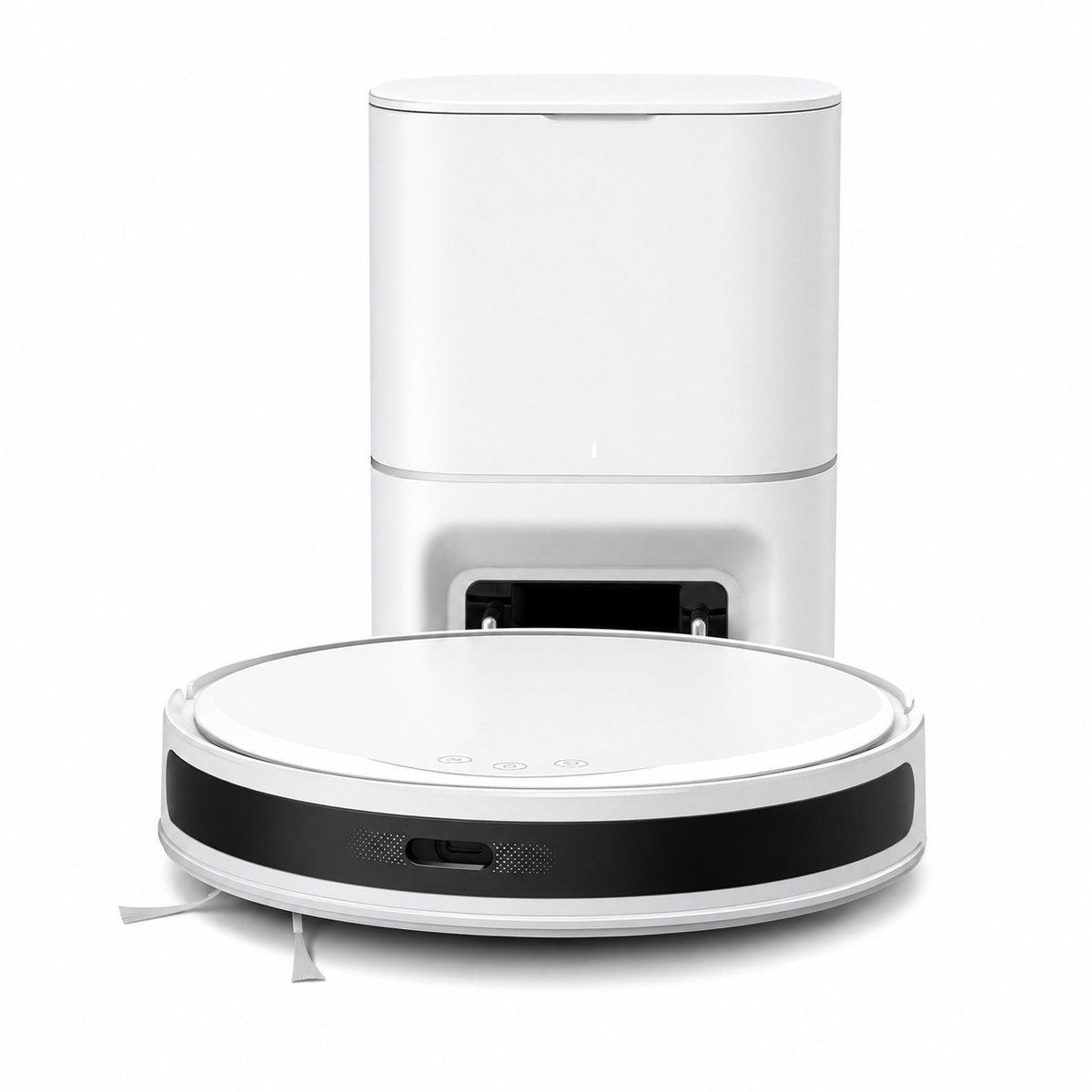 Robotstofzuiger met Automatisch Leegstation - Dweilrobot - LiDAR Lasernavigatie - 5300Pa Zuigkracht - Wit