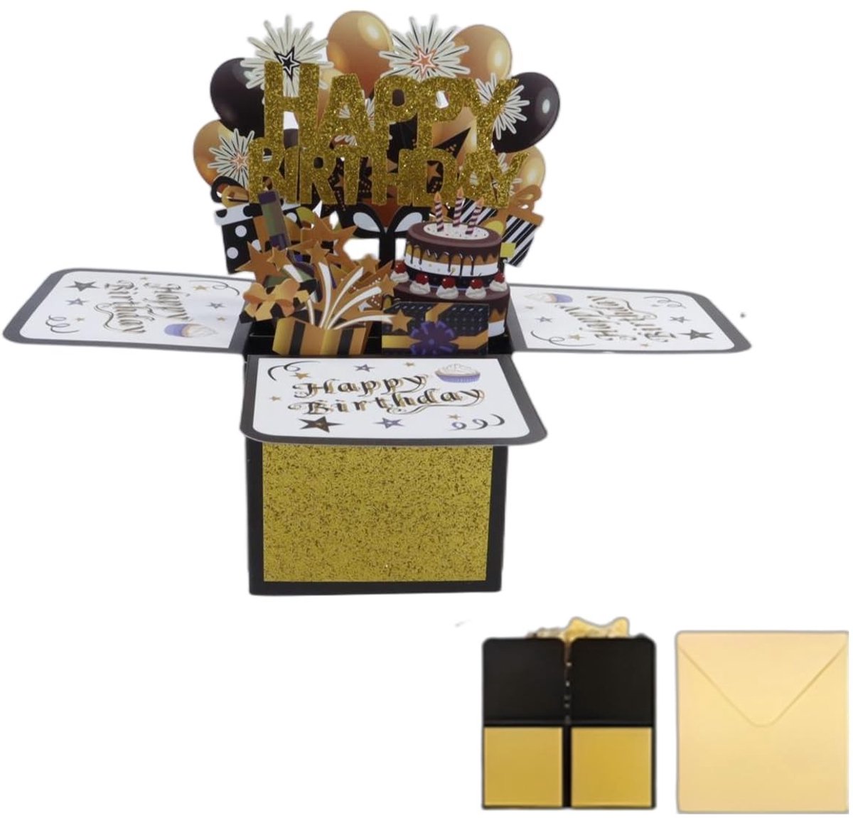 Dailygoods- Verjaardagskaart 3D Pop-up - Verjaardagsgroetkaart - Verjaardagskaart met envelop - Gepersonaliseerde Cadeaus - Perfect voor Iedereen - Prachtig Ontwerp met Verjaardagsthema - Wenskaart