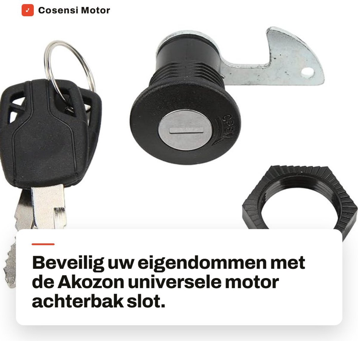 Dailygoods - Motor Achterbak Slot - Universeel - Veilig en Duurzaam - Geschikt voor Scooters en Elektrische Motoren - Handig en Praktisch - Geschikt v...