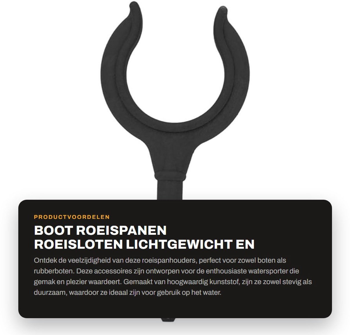Dailygoods- Roeisloten Stevig en Duurzaam - Roeispanhouder - Hengelbeugel - Bootaccessoires - Lichtgewicht - Voor Kajak en Rubberboot