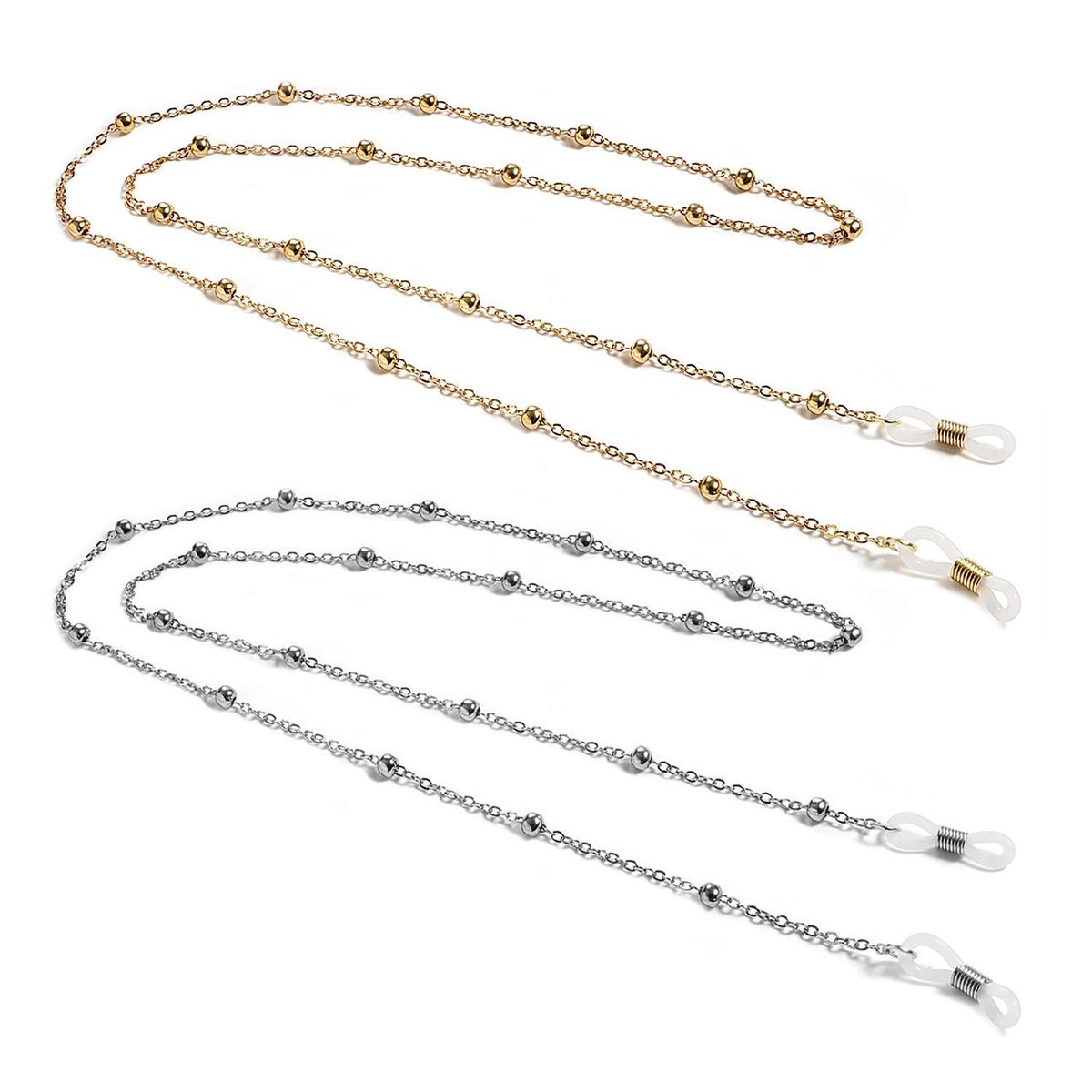 Dailygoods- Brillenkettingen 2 stuks - Damesbrilketting - Zinklegering