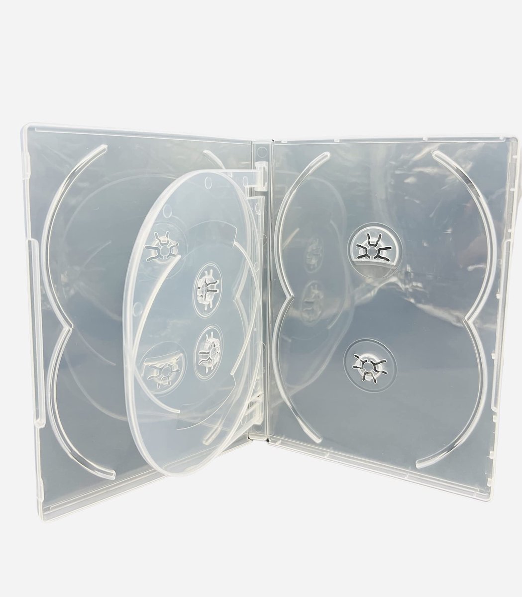 Dailygoods - CD/DVD/Blu-ray houder - transparant met cover voor artwork - duurzame opslagoplossing - geschikt voor meerdere schijven - organizer - ide...
