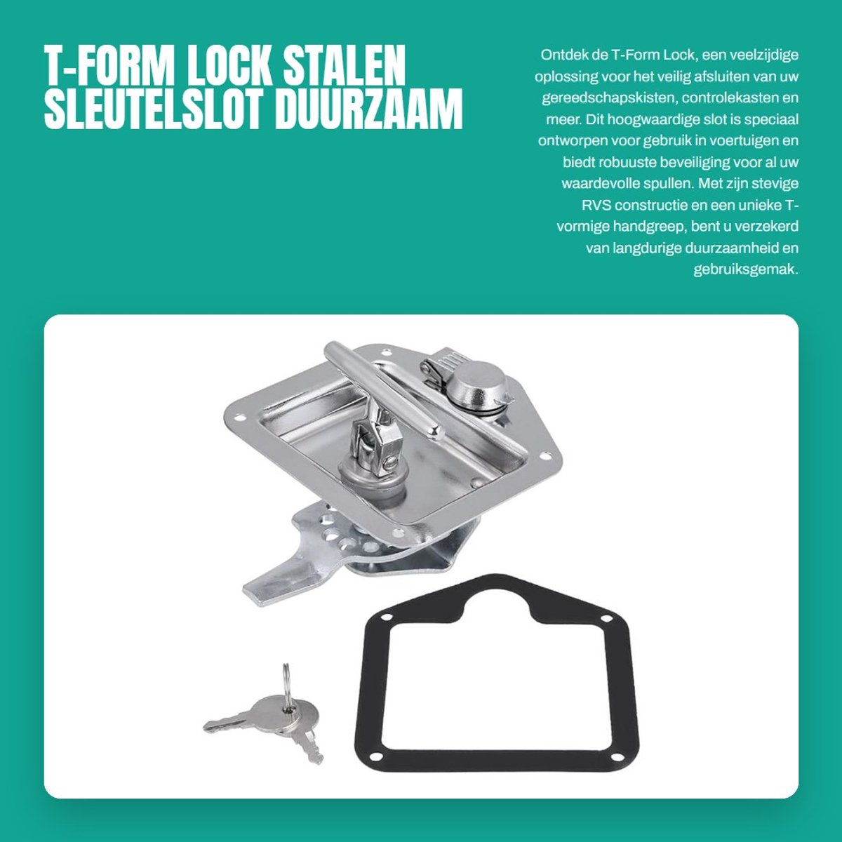 Dailygoods- Slot T-vormig - Roestvrij Staal - Vouwbaar - Waterdicht - Stofdicht - Hoogwaardige Afdichting - Vergrendeling