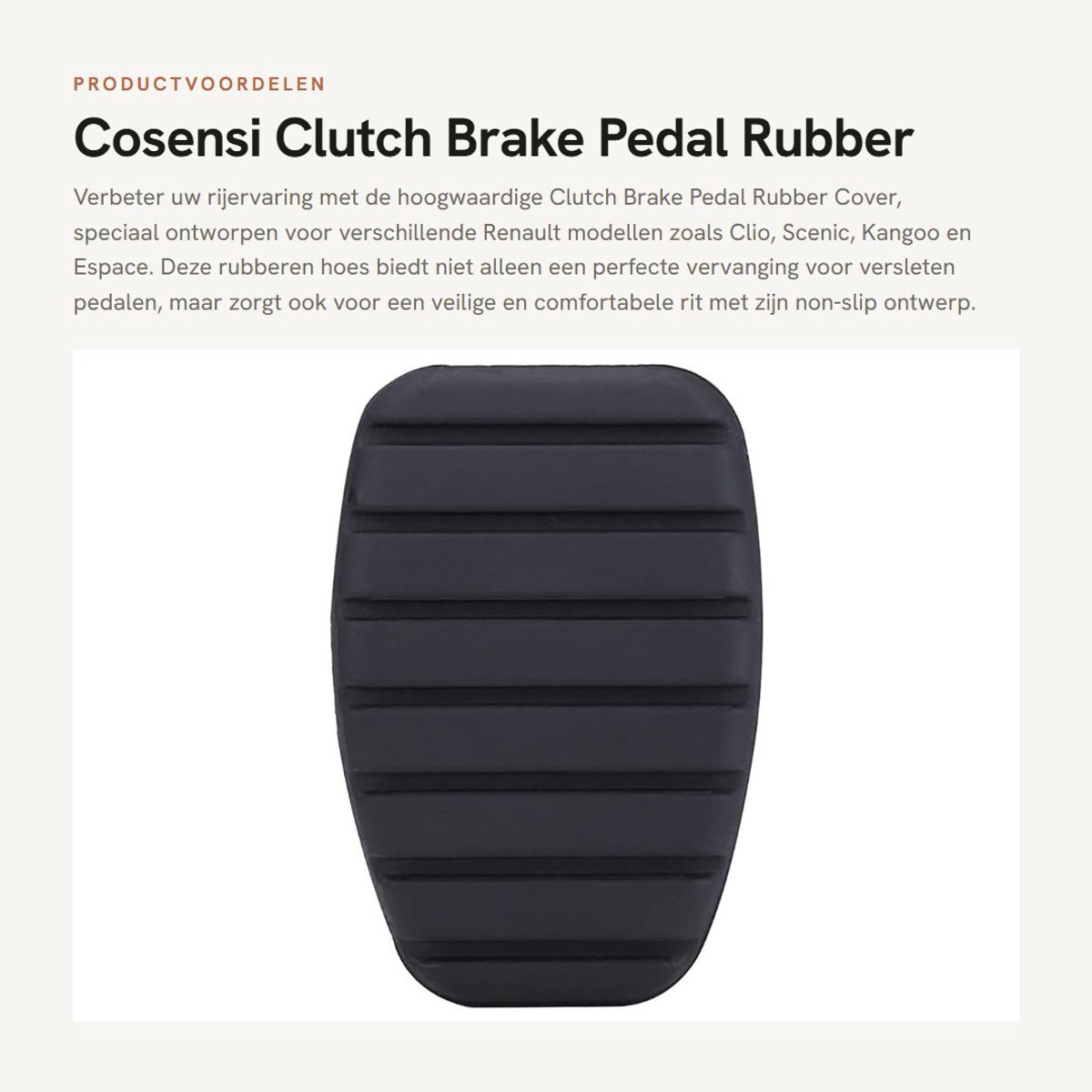 Dailygoods- Koppeling Hoogwaardige Rubber - Koppeling Fietskar - Koppeling Tuinslang - Koppeling Aanhanger - Koppelingsslot - Eenvoudige Installatie - Pedalrubber