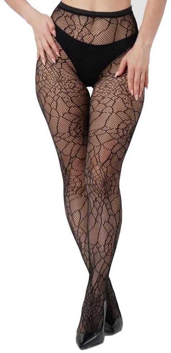 Dailygoods- Spinnenwebkousen - Zwarte Panty - Sexy Visnetkousen - Dames - Halloween/Carnaval - Hoogwaardig Nylon/Elastaan