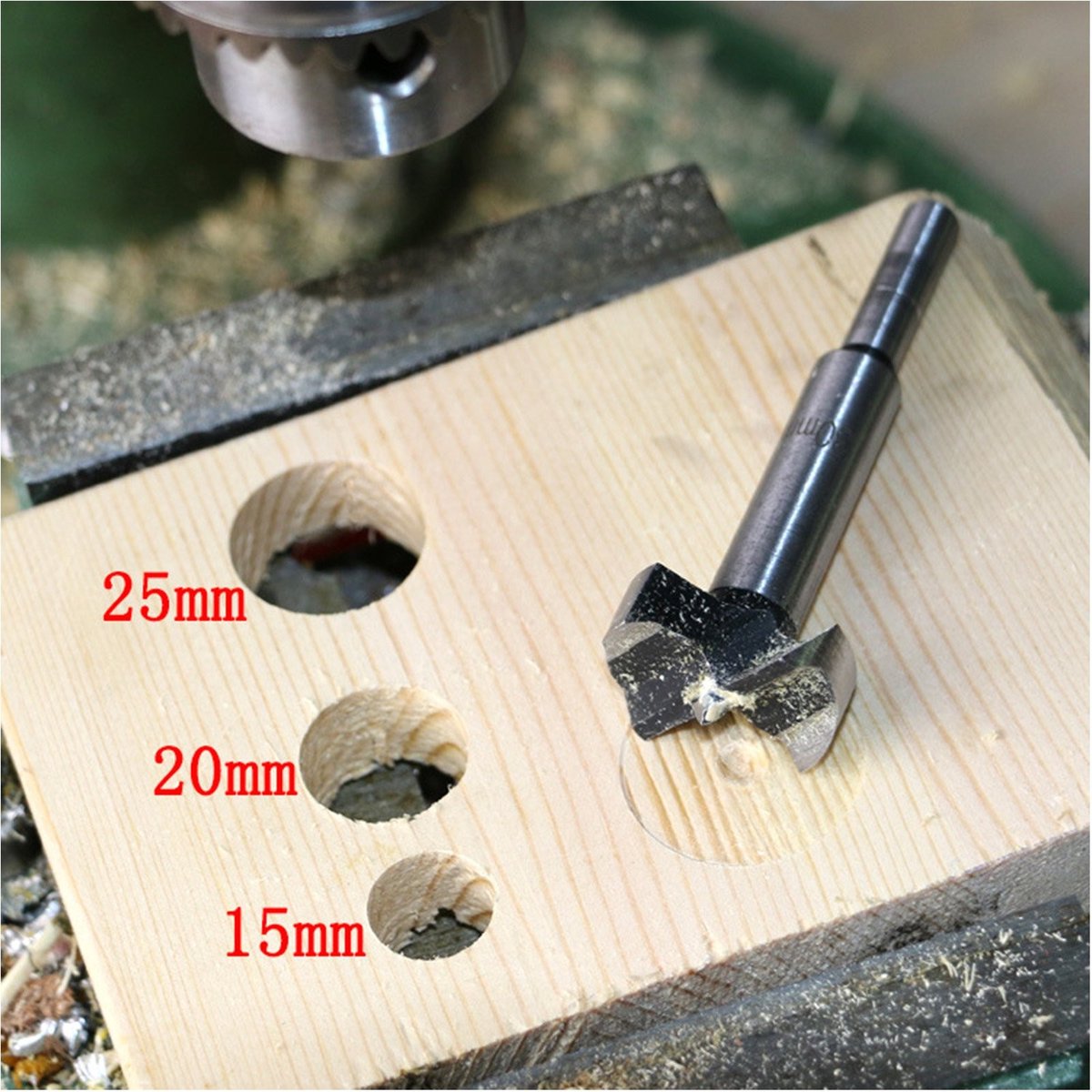 Dailygoods - HSS Houtboor Set - 5-delige Boorset - Voor Plywood en Kunststof - Perfect voor Houtbewerking - Professionele Boorgaten - Geschikt voor di...