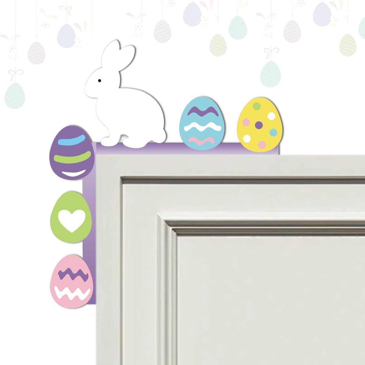 Easter Door Frame Decoration,Easter Door Corner Decoration,Easter Door Decoration,Wooden Hare Eggs for Door Frame,Decorative Wooden Party for Shop,Hom