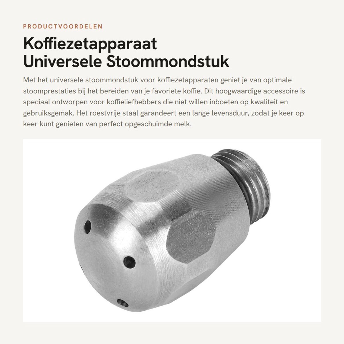 Dailygoods- Koffiezetapparaat Stoommondstuk - Roestvrij Staal - Multi-directionele Stoominjectie - Eenvoudige Installatie - Accessoire voor Koffiemachine - Hoogwaardige Prestaties