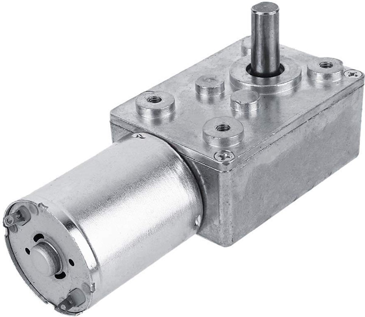 Motor met Tandwielkast - Gelijkstroom Motor - Automatiseren van Mechanica - Zelfremmend Mechanisme - DC 12V 20RPM - Metaal
