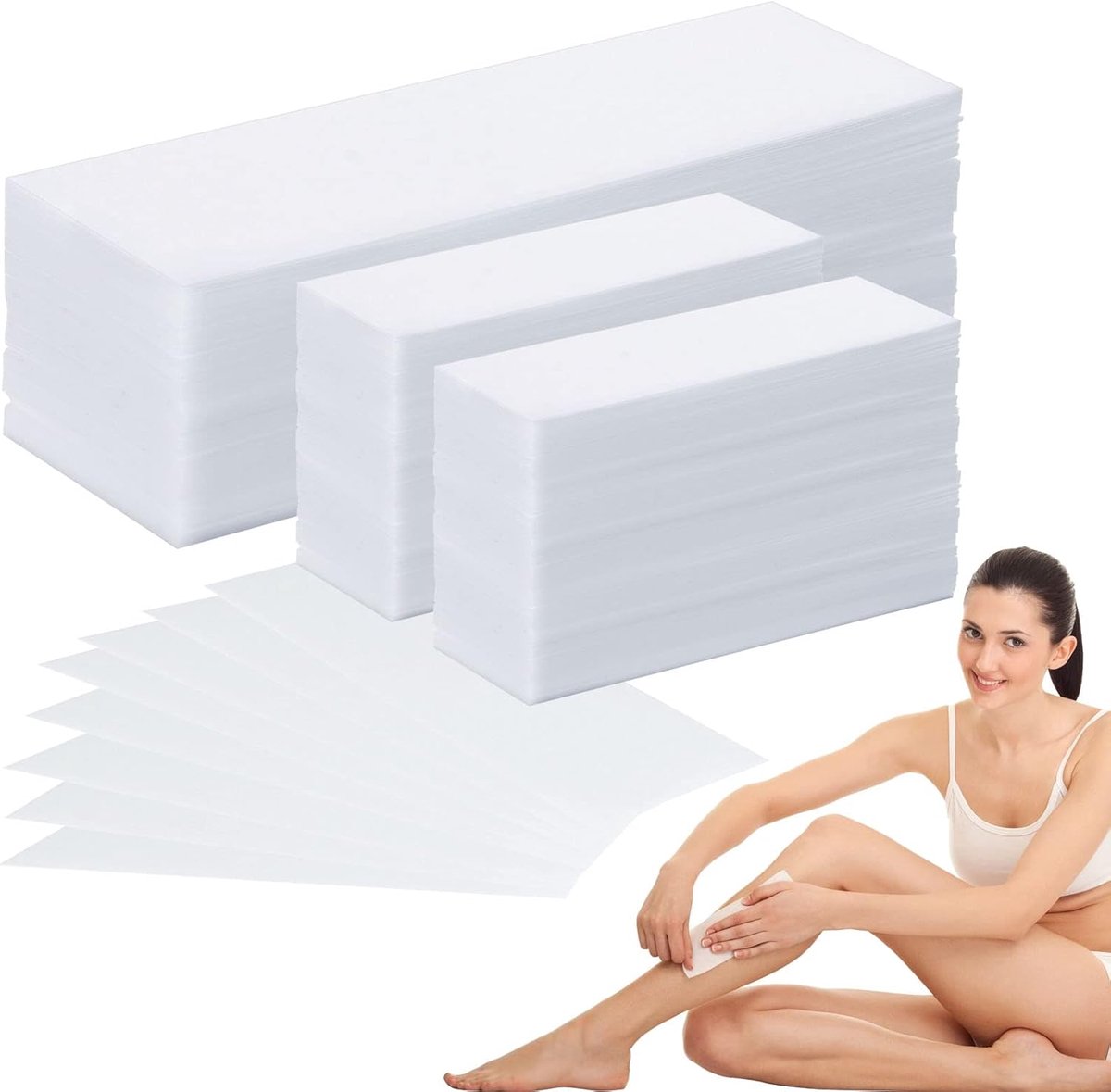 Wax Strips - Ontharingsstrips Vlies - Haar Verwijderen - Scheurvast Materiaal - 300 Stuks - Wit