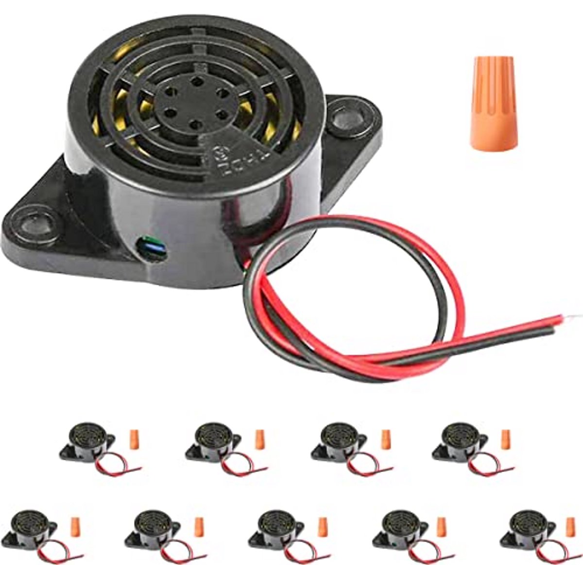 Elektronische Buzzer - Alarm Geluid - Waarschuwingssignalen - Actief Continu Geluid - 10 Stuks - Zwart