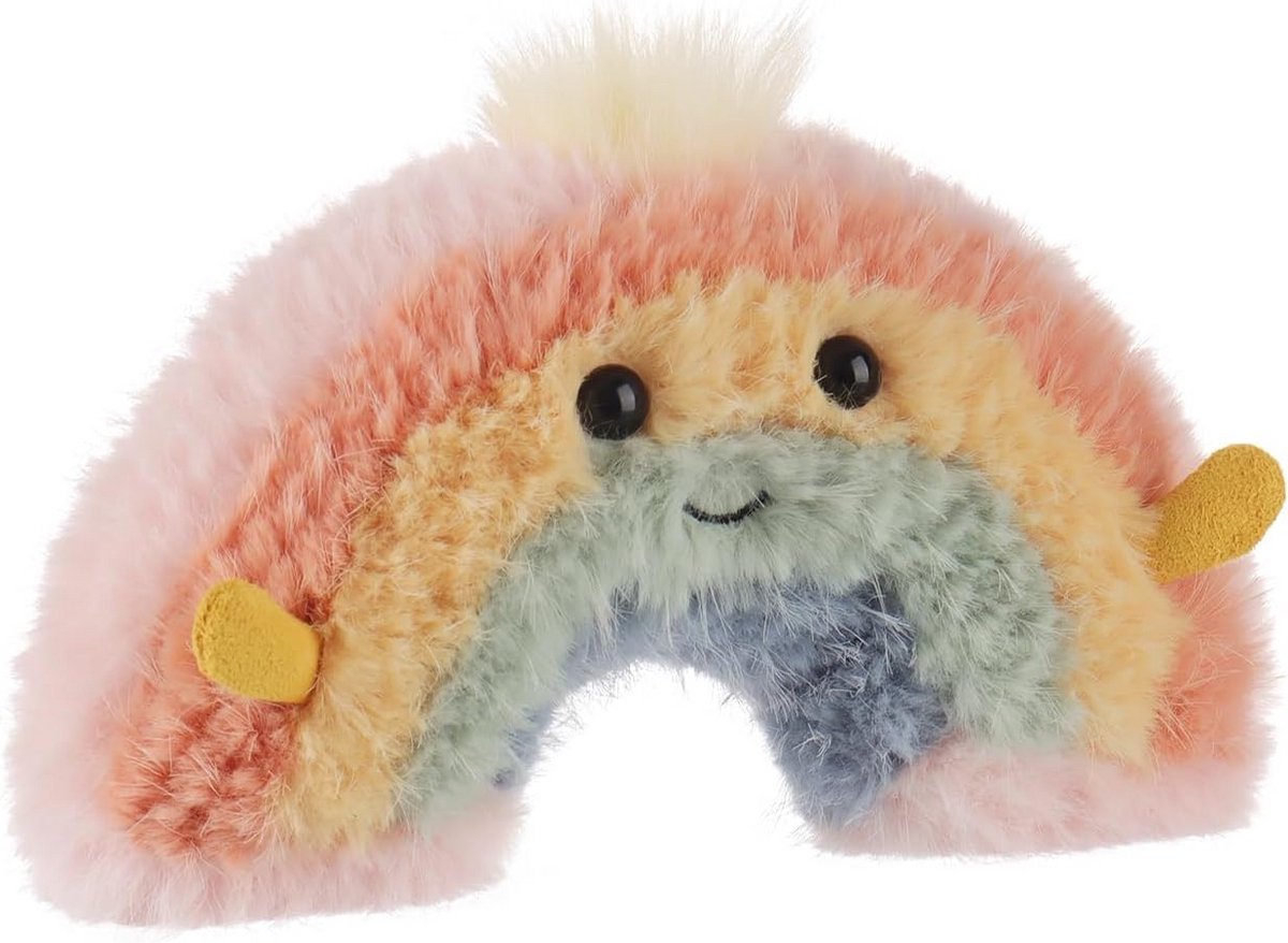 Regenboog Knuffel - Zacht Speelgoed - Kinderen Knuffelen - Handgemaakt Ontwerp - 18 cm - Multikleurig
