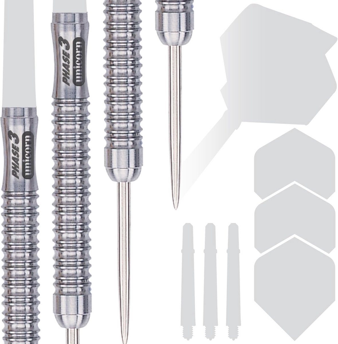 Dartpijlen Set - Wolfraam Pijlen - Precisie Werpen - Hoge Grip Curve - 24 gram - Zilver