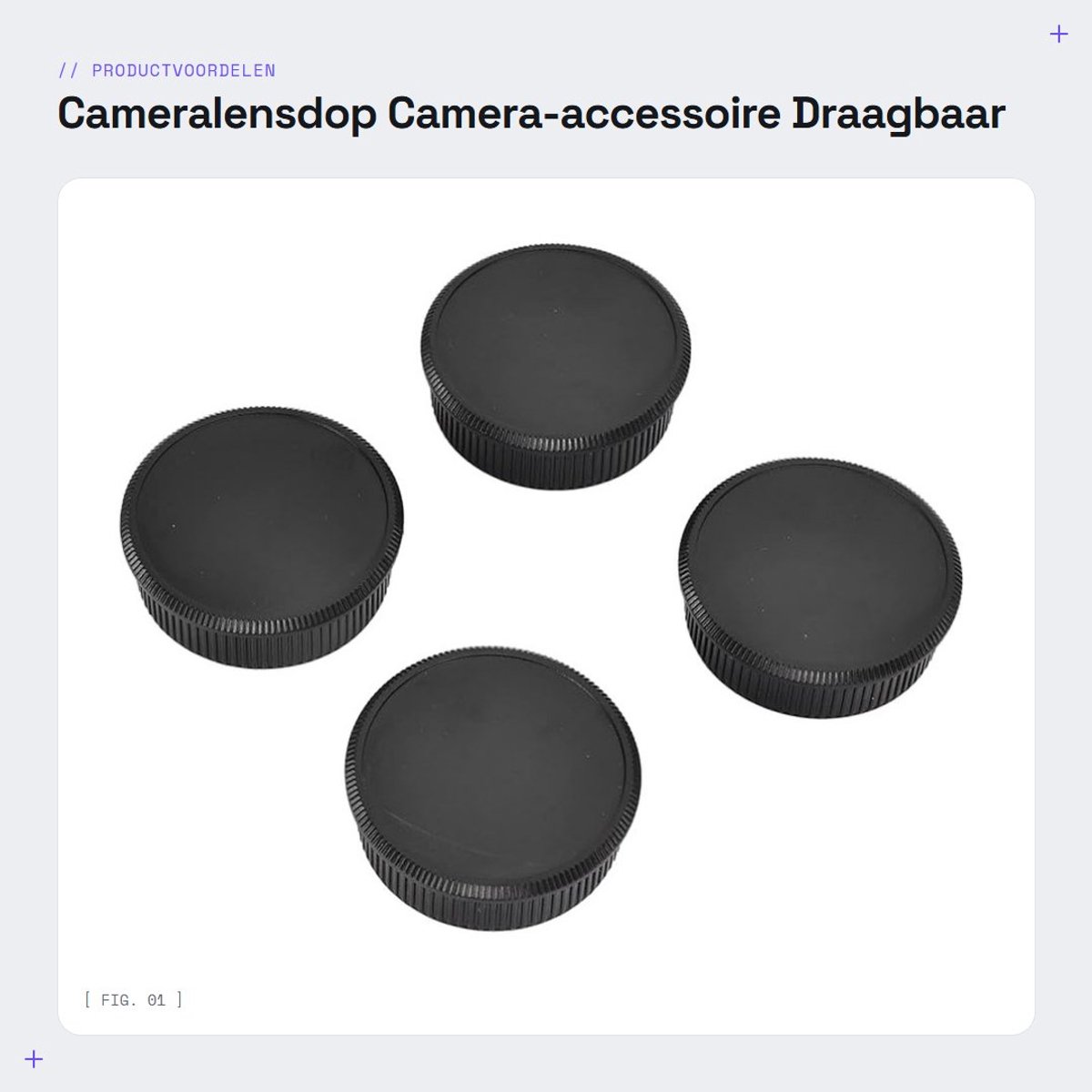 Dailygoods- Cameralensdop - 4 Paar Bodydop/Lensdop Set - Draagbaar - Lichtgewicht - Stofdicht/Krasbestendig - Geschikt voor M42-camera - Camera Dop