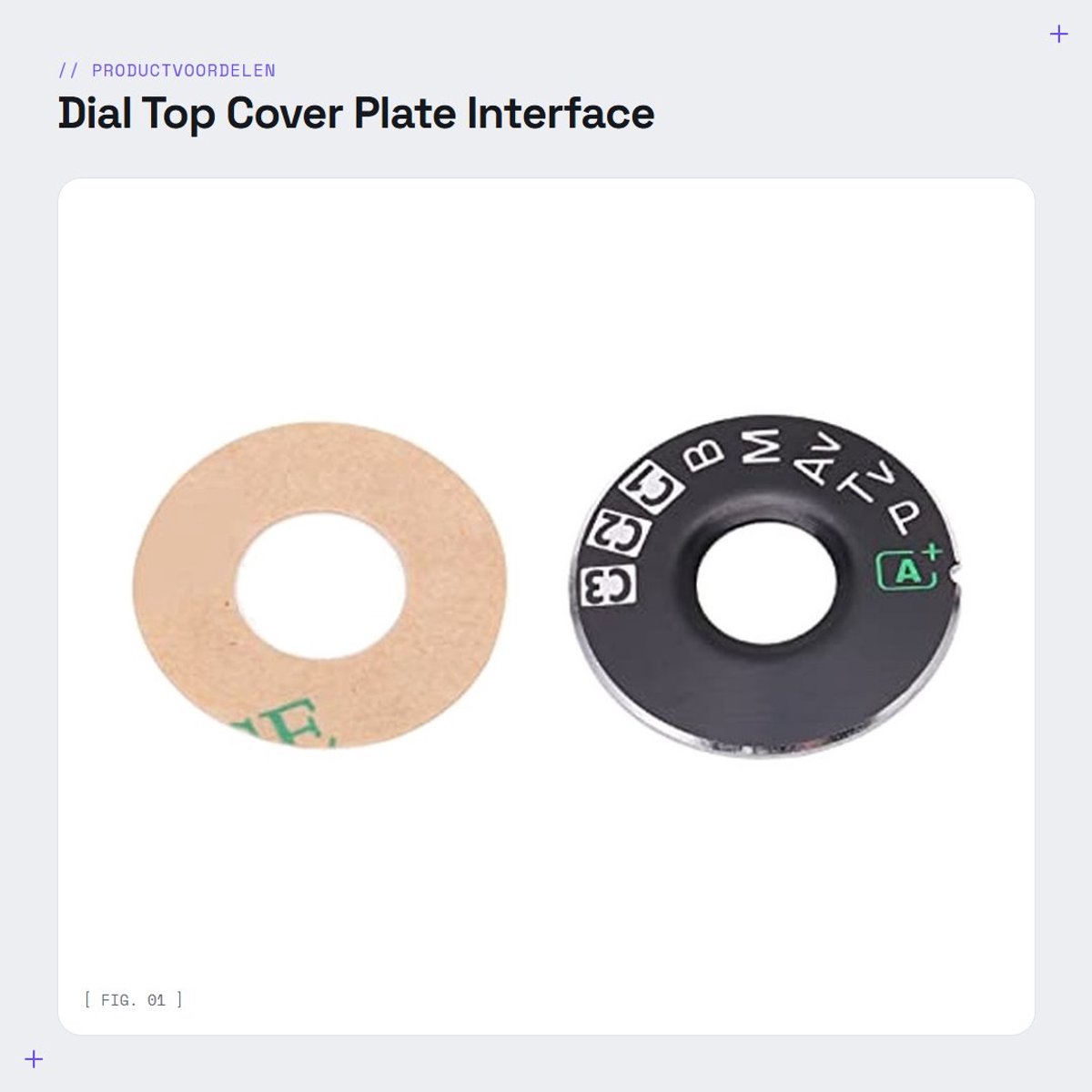 Dailygoods- Wijzerplaat Metalen Vervanging - Cameraknop - Camera Reparatie Onderdelen - Eenvoudig te Installeren - Slijtvast - Corrosiebestendig