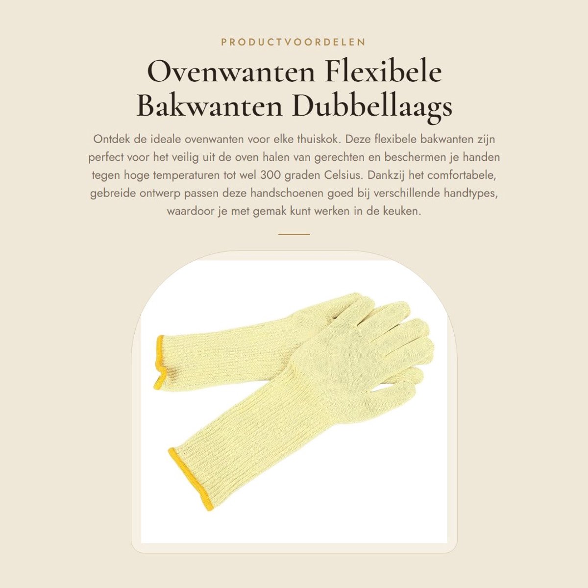 Dailygoods- Ovenwanten Hittebestendig tot 300°C - Flexibele Bakwanten - Dubbellaags - Anti-verbranding - Slijtvast - Comfortabel Ontwerp - Bakhandschoenen